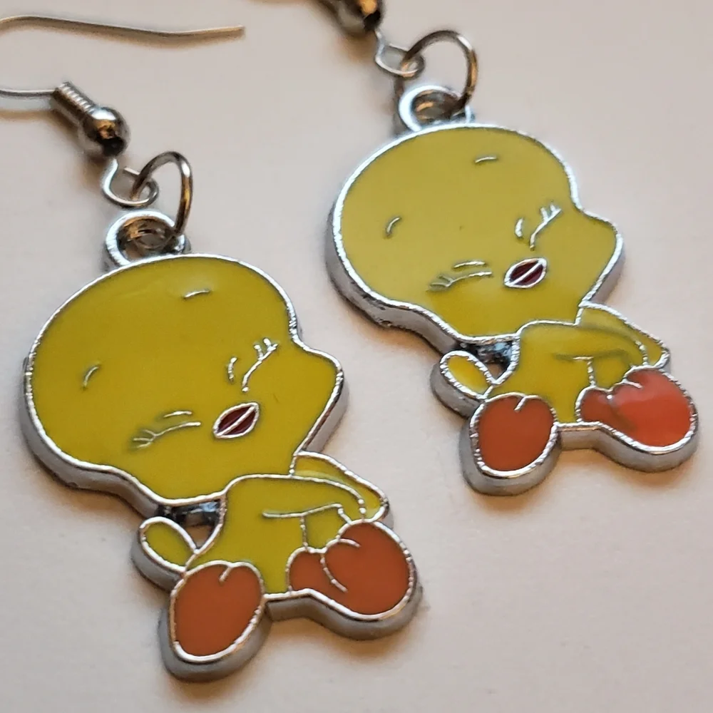Handmade Tweety Bird Dangle Earrings